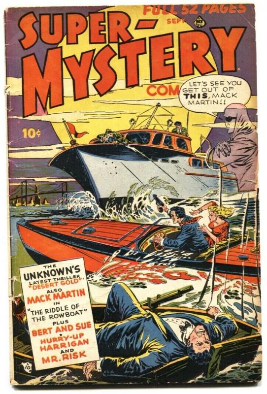 Super-Mystery Vol. 8 #1 1948-The Unknown-Mr Risk-Late issue