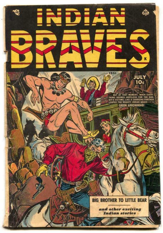 Indian Braves #3 1951- Ace Western- Canadian edition G/VG