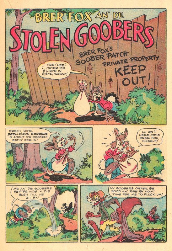 DISNEY'S UNCLE REMUS & TALES OF BR'ER RABBIT (1946) Dell 4-Color #129  8.0 VF