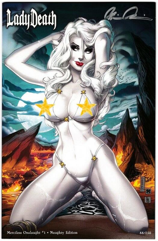 Lady Death Merciless Onslaught #1 Naughty Edition Signed w/COA #88/250 (NM)