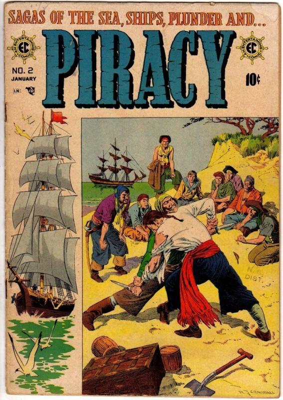 PIRACY (EC Comics 1954-1955) 2 VG January 1955