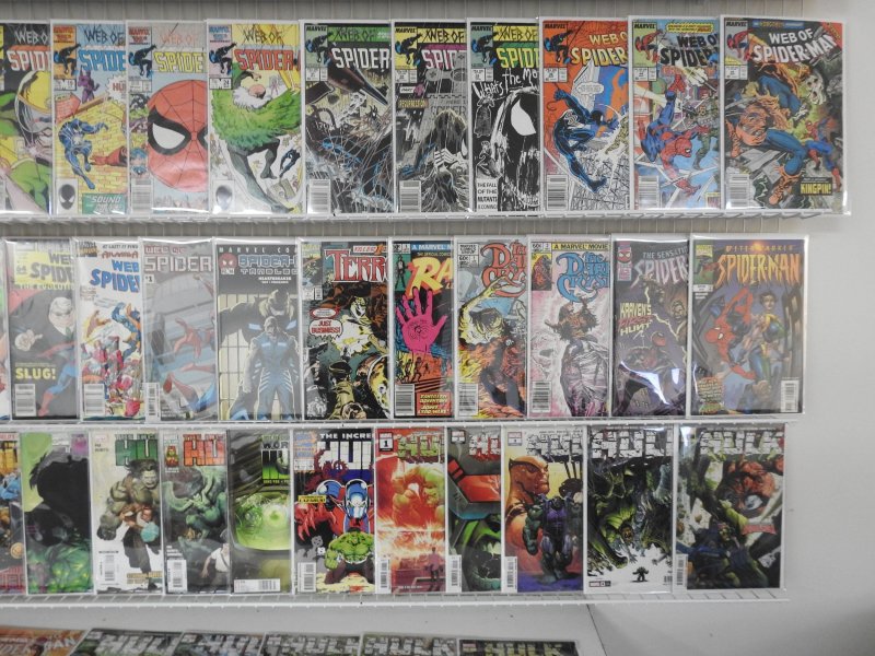Huge Lot of 130+ Comics W/ Spider-Man, Hulk, Plus More! Avg. VF- Condition!