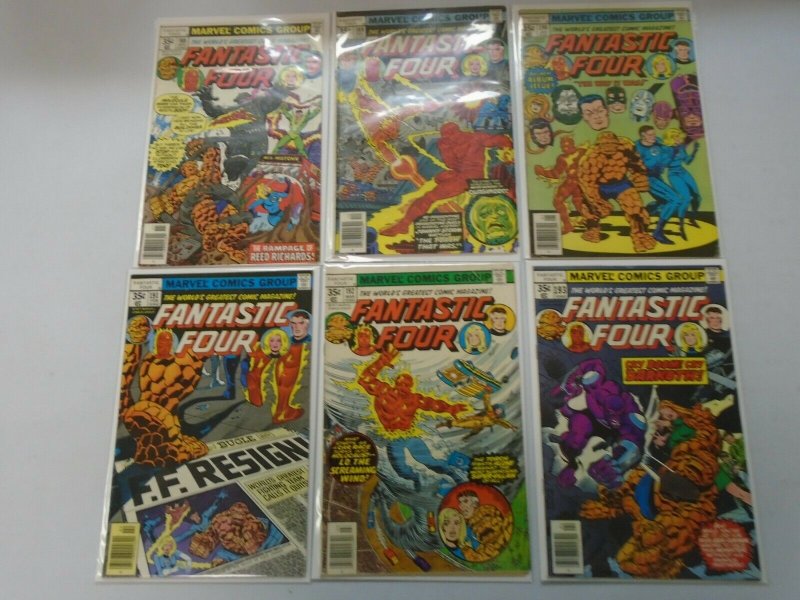 Fantastic Four lot 17 different 35c covers from #188-204 avg 4.0 VG (1977-79)