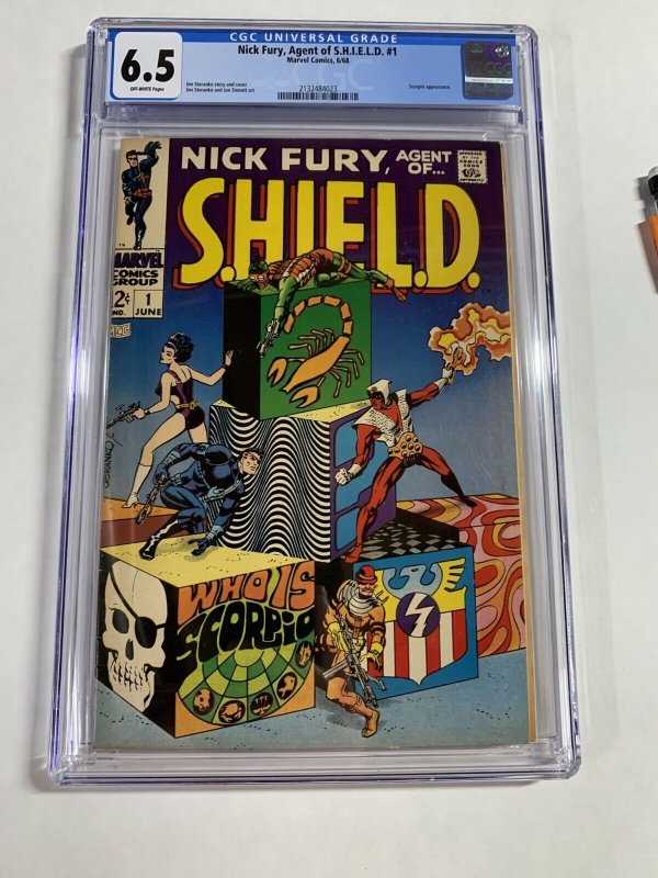 Nick Fury Agent Of Shield 1 Cgc 6.5 Ow Pages Silver Age Marvel