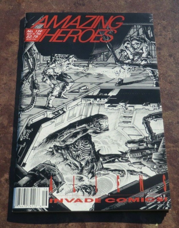 Amazing Heroes #139 VF/NM WP High Grade Comic Superman Aliens Groo Godzilla 1988