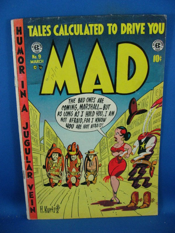 MAD 9 F- THE RAVEN GRAB A PIECE OF HISTORY COMIC SIZE 1954