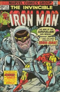 Iron Man #74 ORIGINAL Vintage 1975 Marvel Comics MODOK