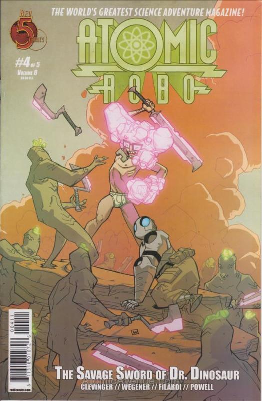 Atomic Robo and the Savage Sword of Dr. Dinosaur #4 VF/NM ; Red 5 | Volume 8