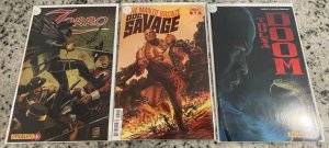 3 Comic Books Zorro # 13 + Doc Savage # 4 + Thulsa Doom #3 NM 1st Prints 23 J801 