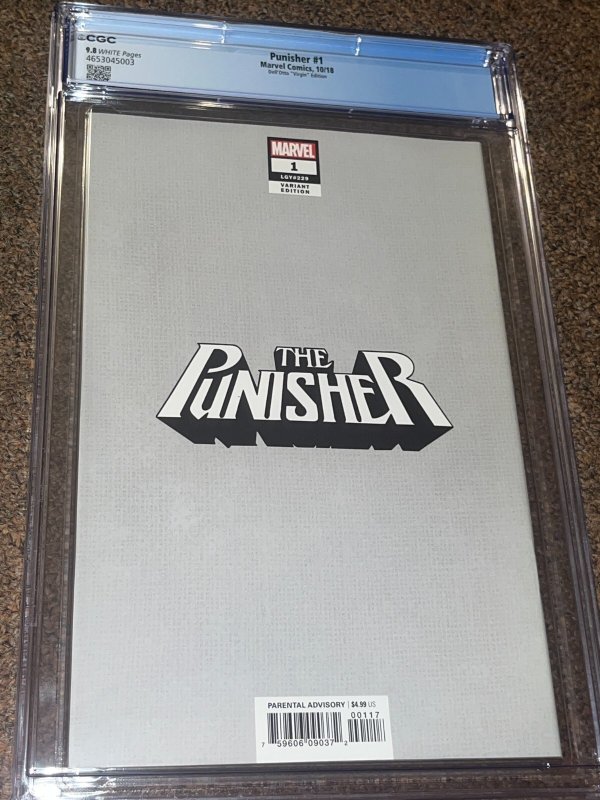 Punisher 1 (2018) Gabrielle Dell Otto Virgin Variant, CGC Graded 9.8