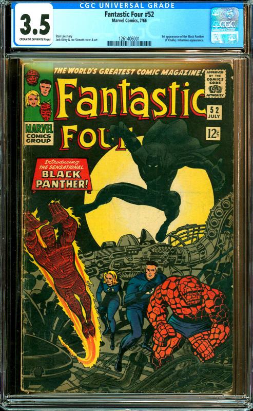 Fantastic Four #52 CGC Graded 3.5 1st Black Panther