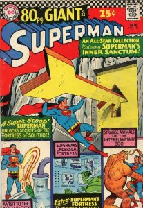 DC Comics Superman #187 (1966) Giant 80 Page G23 Comic Book Grade G/VG 3.0