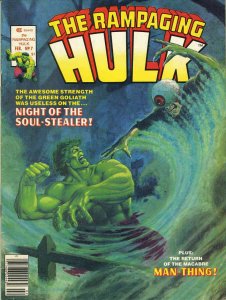 Rampaging Hulk (Magazine) #7 FN ; Marvel | Man-Thing