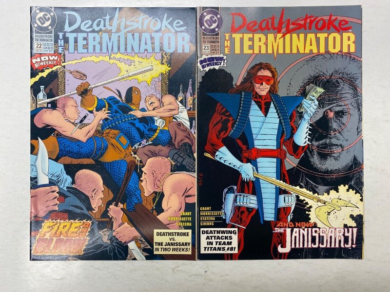 3 Deathstroke, The Terminator DC comic books #22 23 25 20 KM23