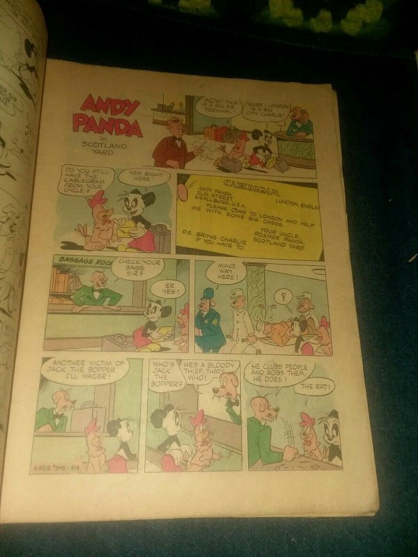 Andy Panda in scotland yard 345 Dell Comics Four Color 1951 walter lantz cartoon