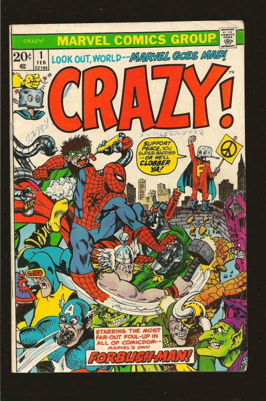 Marvel Comics Crazy #1 (1973) SALVAGED >PLEASE READ NOTE<