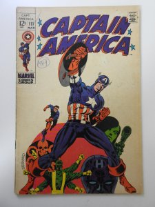 Captain America #111 (1969) VG Condition! Moisture stain