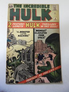 The Incredible Hulk #4 (1962) VG Condition 1/2 tear bc