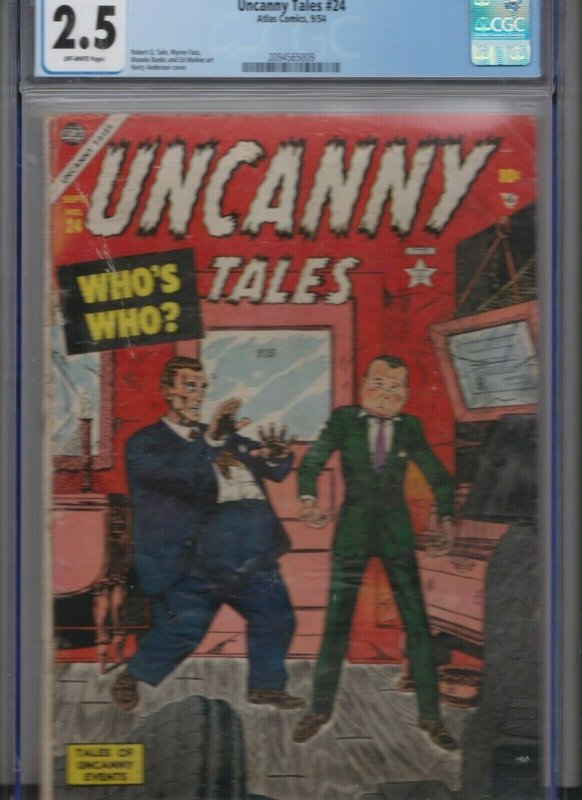 UNCANNY TALES #24 CGC 2.5 OFF-WHITE 9/54 ATLAS / PCH