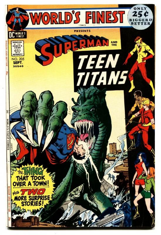 WORLDS FINEST #205 comic book 1971-DC COMICS-TEEN TITANS-SUPERMAN