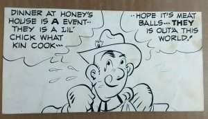 HAROLD TEEN by Carl Ed original comic strip art panel lot 