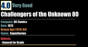 Challengers of the Unknown 80 (1973) VG 4.0 Bronze Age DC Comics