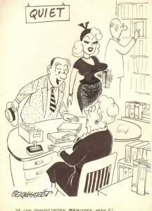 Sexy Librarian Gal - Humorama 1963 art by Glenn Bernhardt