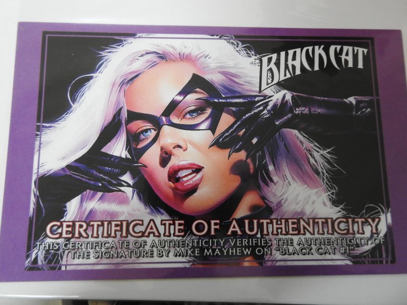 Black Cat #1 Mike Mayhew Exclusive Variant (2019) Signed W/ COA