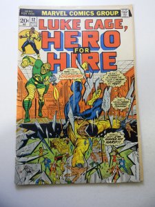 Hero for Hire #12 VG Condition cover detached at 1 staple