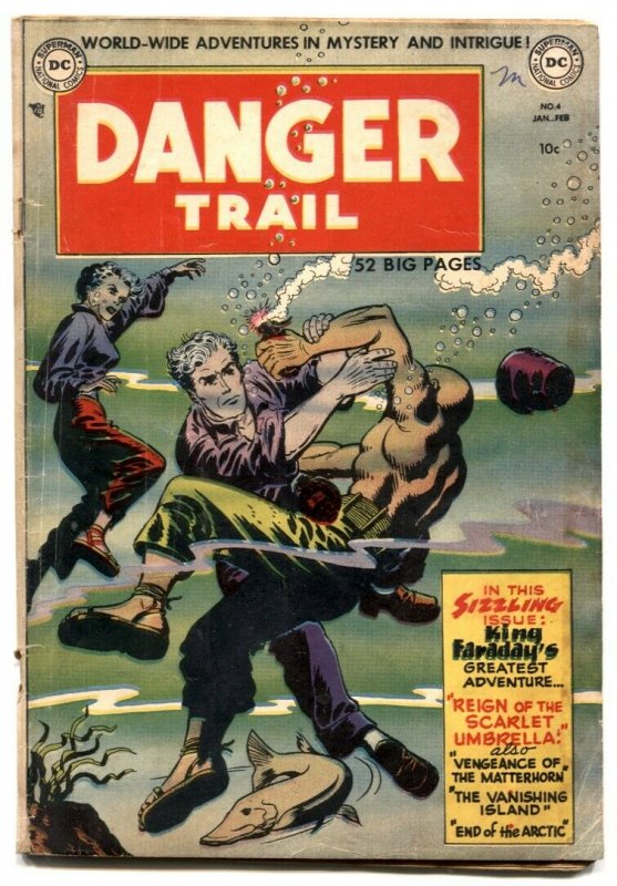 Danger Trail #4 1951- Last King Faraday- Rare DC Comic VG+