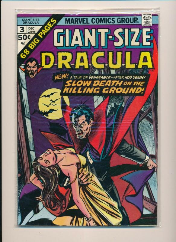 Marvel GIANT-SIZE DRACULA #3 Slow death on the killing ground F/VF (PF779) 