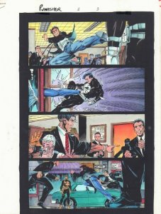 Punisher #3 p.3 Color Guide Art - Yakuza vs. the Punisher - 1995 by John Kalisz