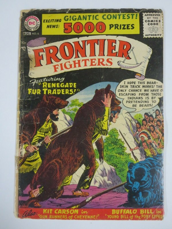 FRONTIER FIGHTERS #6 (DC,7/1956) GOOD (G) Buffalo Bill by Joe Kubert!