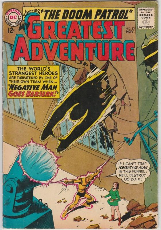 My Greatest Adventure #83 (Nov-63) FN/VF+ High-Grade Doom Patrol (Negative Ma...