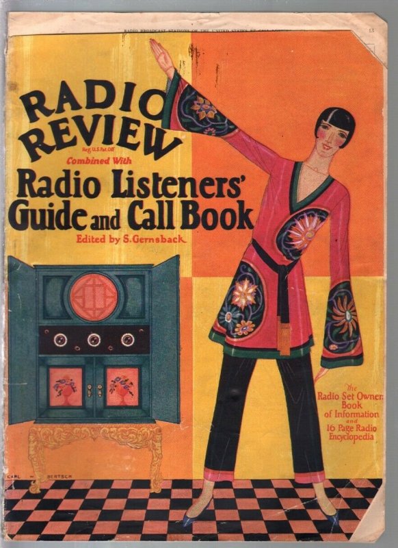 Radio Review 9/1926-Bertsch Art Deco cover-Amazing Stories ad-G