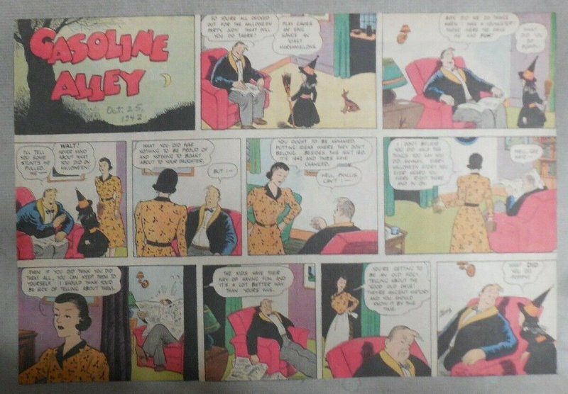 (40) Gasoline Alley Sunday Pages by Frank King from 1942 Size: 11 x 15 inches