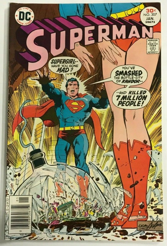 SUPERMAN#307 VF 1977 NEAL ADAMS DC BRONZE AGE COMICS
