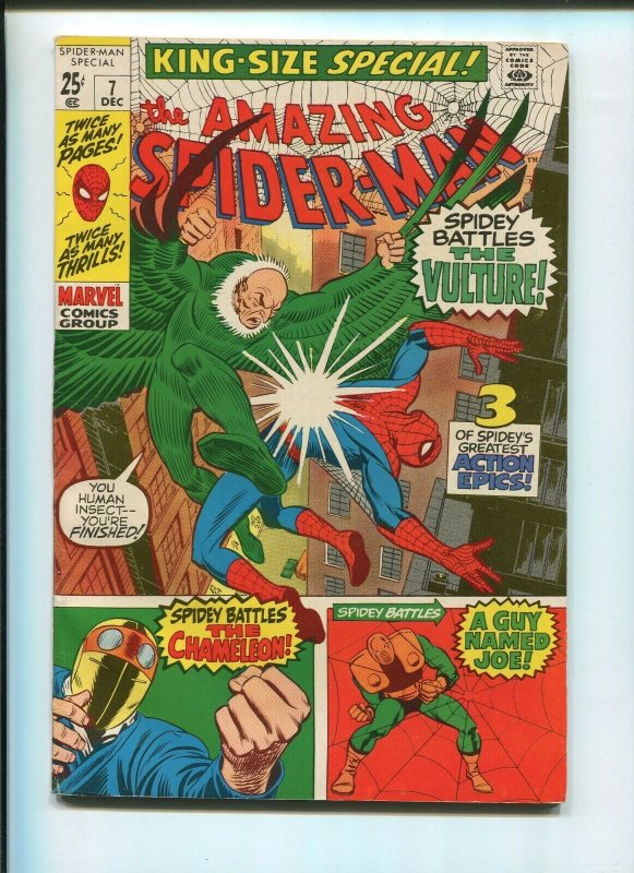 AMAZING SPIDERMAN KING SIZE SPECIAL #7 (8.0) 1970 BATTLES THE VULTURE