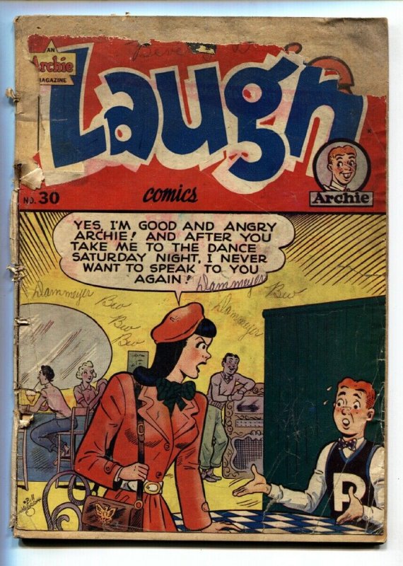 LAUGH COMICS #30 1948- ARCHIE COMICS- BETTY & VERONICA- P/FR