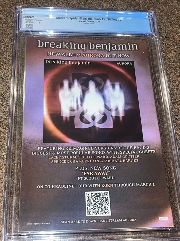 Spider-Man Black Cat Strikes 2, David Nakayama 1:25 Variant, CGC Graded 9.8