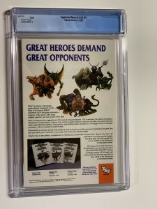 Captain Marvel v2 # 1 cgc 9.4 wp marvel 1989