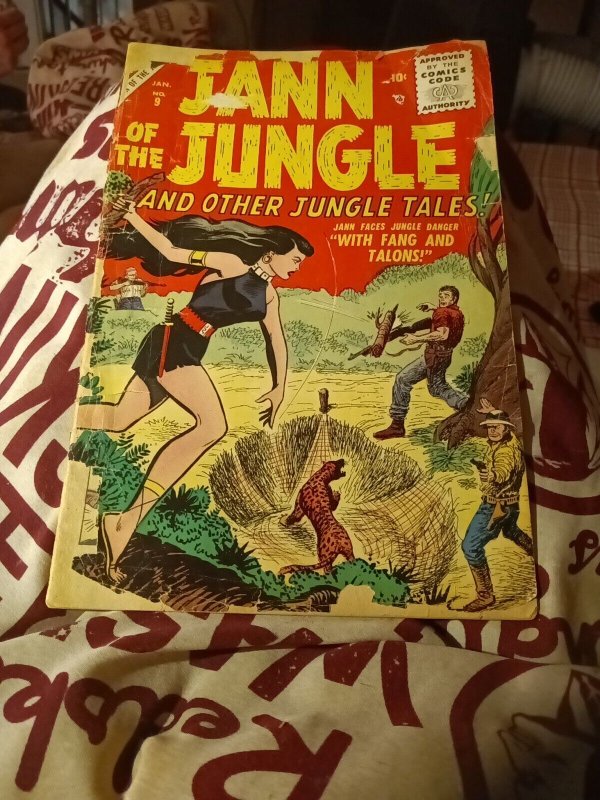 Jann of The Jungle 9 Silver Age 1956 Atlas comics Good girl Syd Shores art Tales