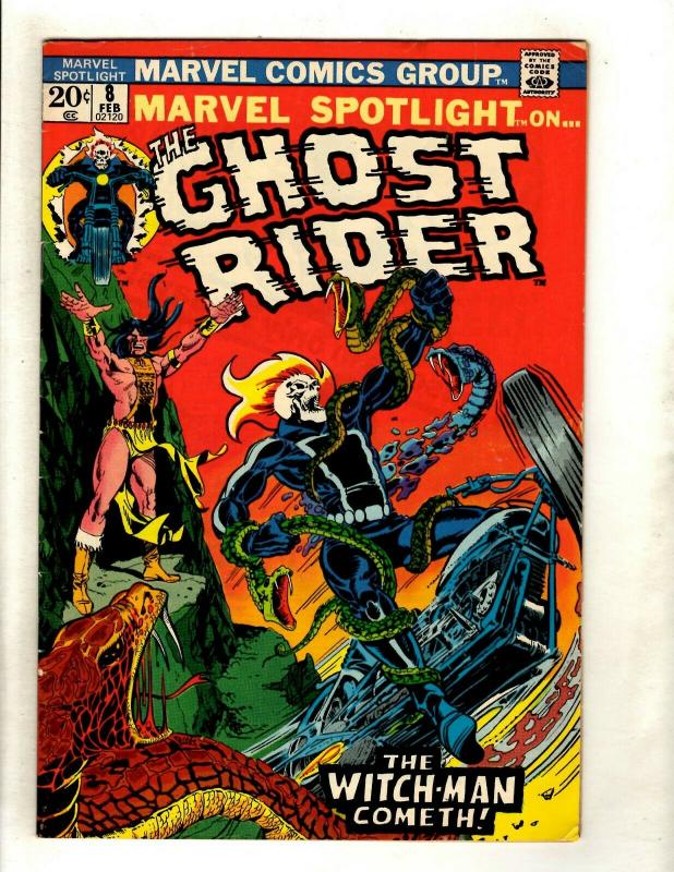 Marvel Spotlight # 8 FN Comic Book Feat. Ghost Rider Witch-Man Snake Cover HY1