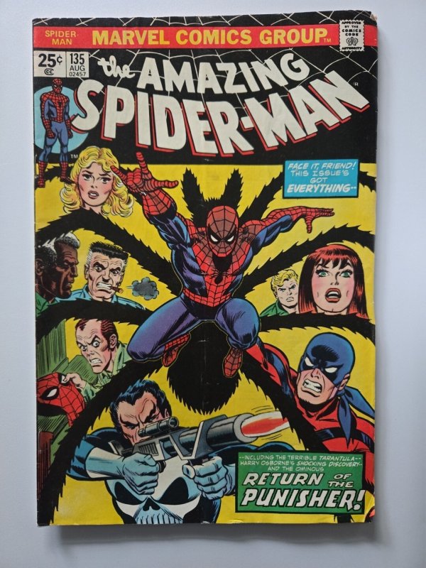 Marvel Comics The Amazing Spider-Man 135 August 1974 Return of the Punisher