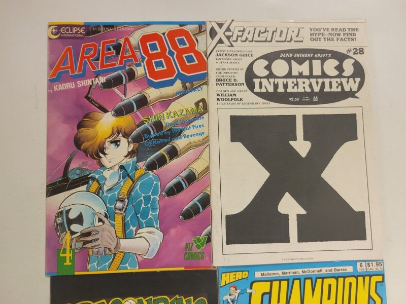 4 Comics #2 Dragonring #6 Champions #25 Comics Interviews #4 Area 88 44 TJ30