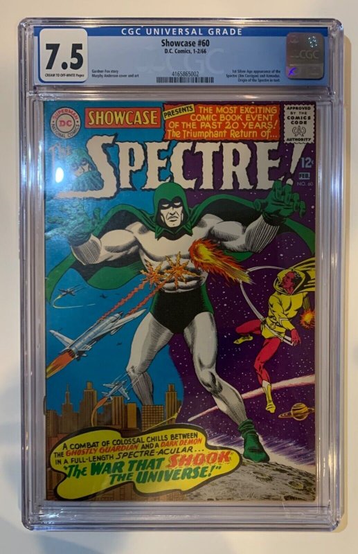 (1966) SHOWCASE #60 CGC 7.5  1st SIlver Age appearance of THE SPECTRE!