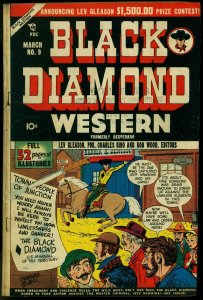 Black Diamond Western #9 1949- 1st issue- Golden Age VG