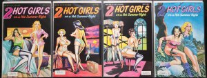 2 Hot Girls: On a Hot Summer Night #1-4 Set Eros Comix Avg VF+