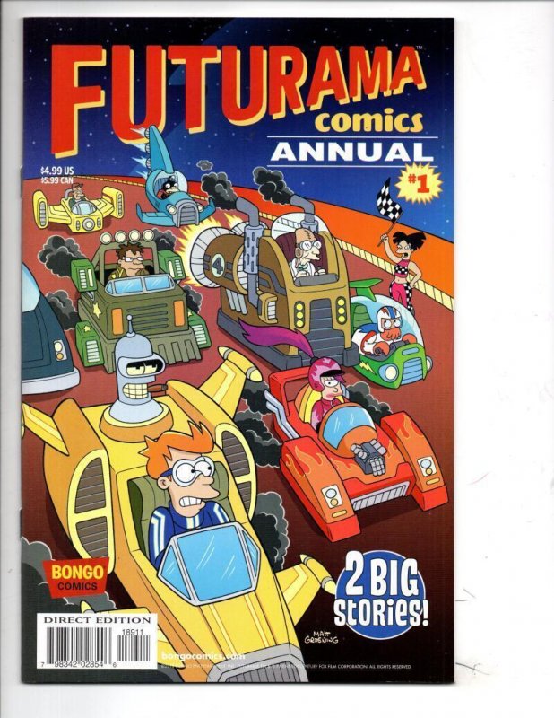 FUTURAMA ANNUAL #1, VF/NM, Bongo, Fry, Bender, Leela, Prof Farnsworth