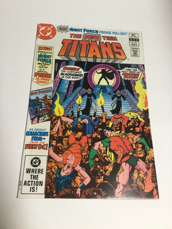 The New Teen Titans 21 Nm Near Mint First Brother Blood DC Comics